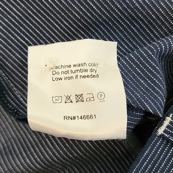 Max 'N Chester Jeffery B Indigo Fineline Blue Pinstripe Pants 36 RUNS SMALL - Picture 15 of 15